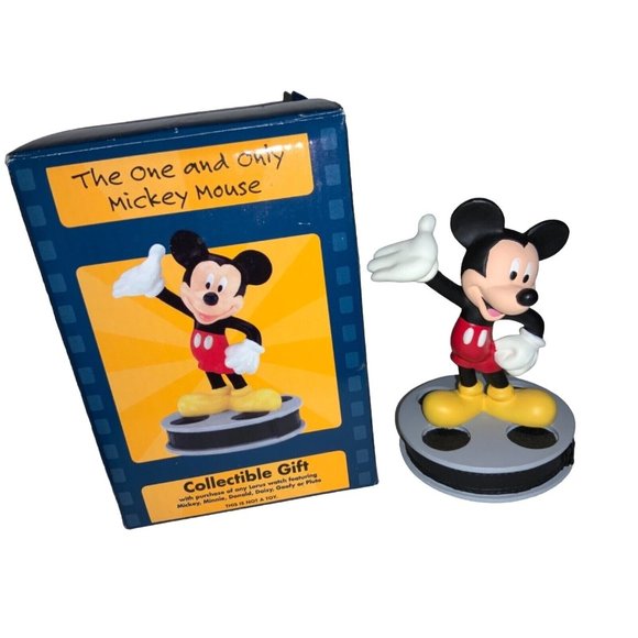 Disney Mickey Mouse Figurine 1999 Applause Resin Figure Standing on Film Reel - Picture 1 of 10
